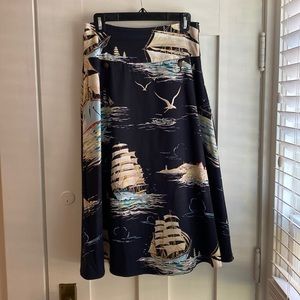 Anthropologie Leifnotes printed a-line skirt sz 4